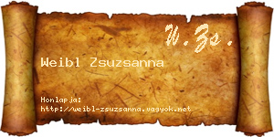 Weibl Zsuzsanna névjegykártya